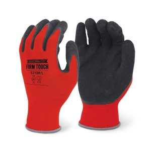 (12 Pair) Firm Touch Crinkle Latex Grip Work Gloves