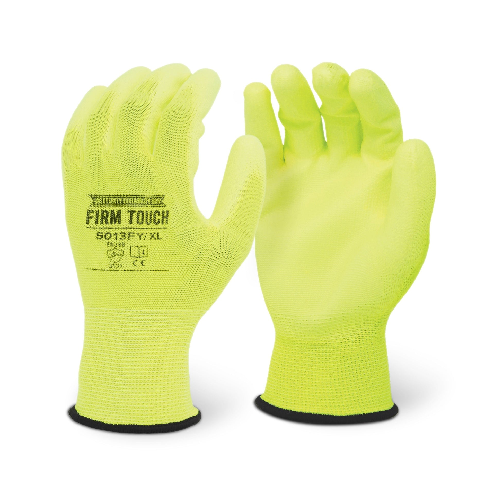 (12 Pair) Hi-Viz Polyurethane Coated Nylon Glove - Image 2