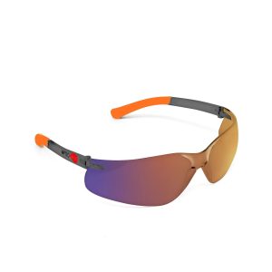 Blue Mirror Wrap-Around Safety Glasses