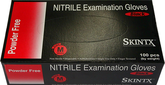 5 Mil Black Nitrile Disposable Gloves - Chemo Rated